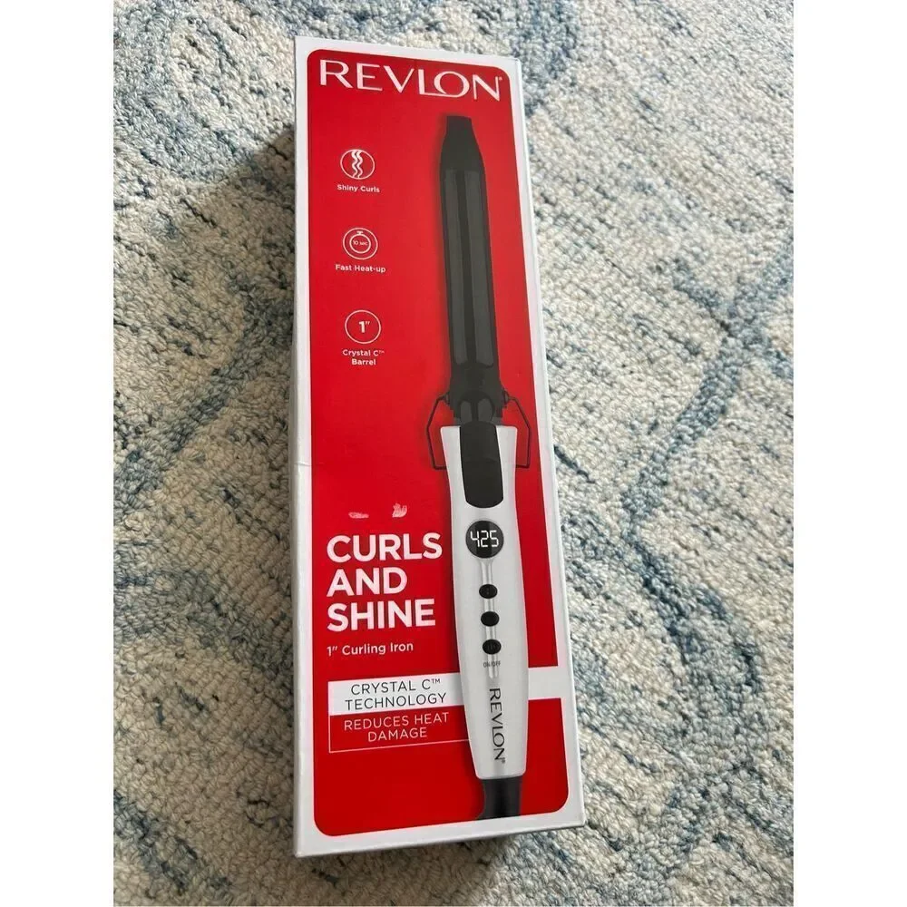 Revlon 1 inch curling iron color white 525 professional high heat, tangle free